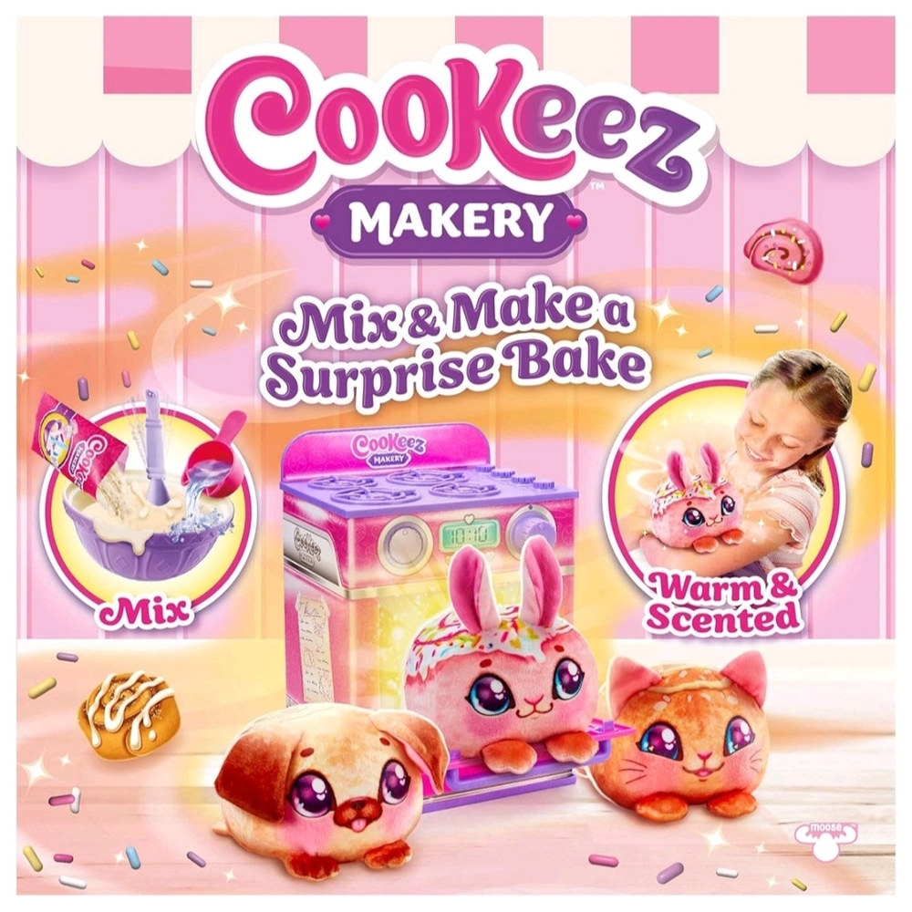 Brand New Cookeez Makery Oven Playset Maked One Cinnamon Plush Kids Toy